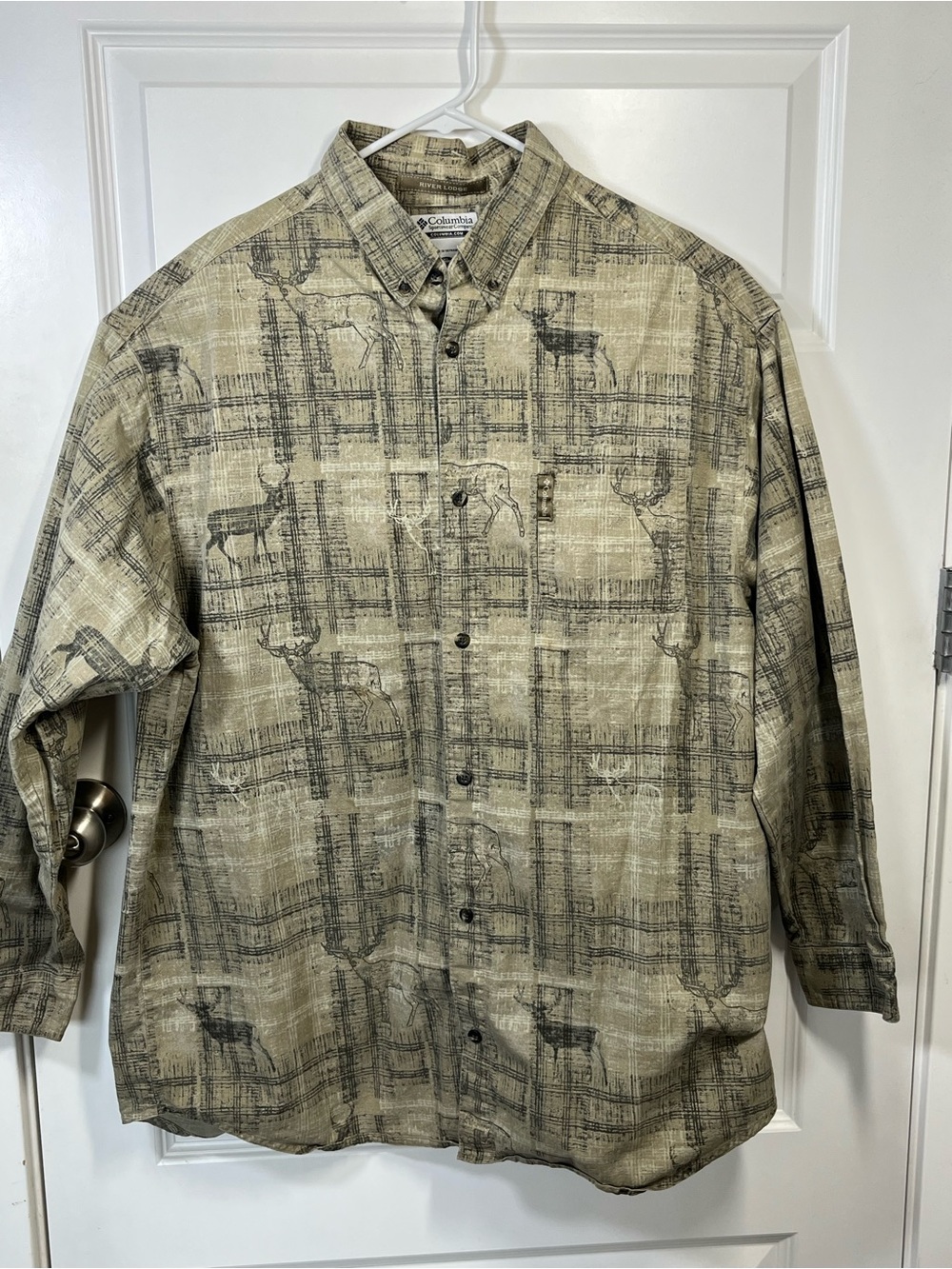 Columbia River Lodge Deer Buck Hunting Shirt Mens XL